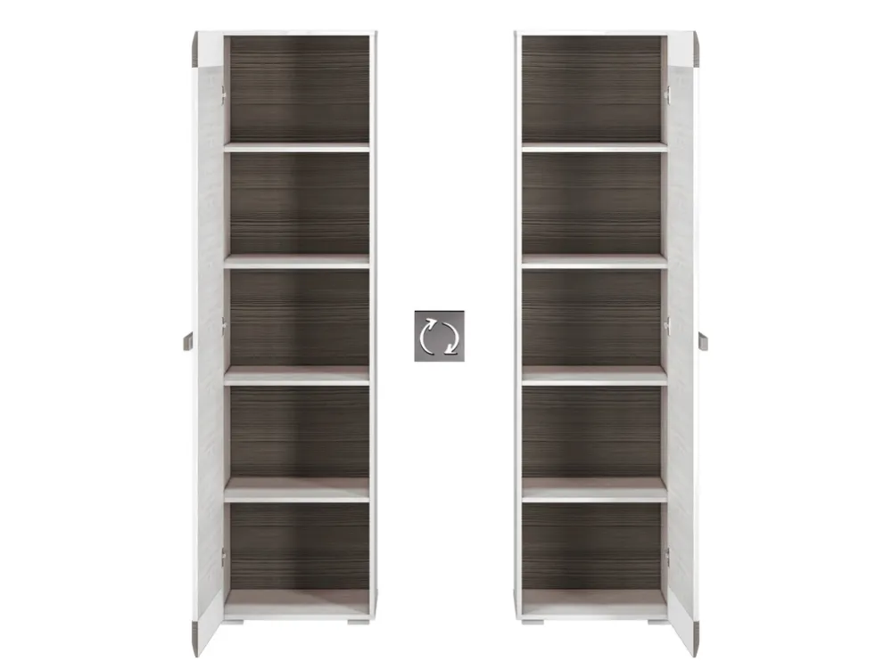 Zestawy Mebli Do Sypialni|Zestawy Mebli Młodzieżowych>ML Meble Nowoczesna szafa jednodrzwiowa z półkami 55 cm BLANCO