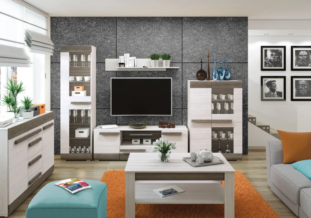 Zestawy Mebli Do Sypialni|Zestawy Mebli Młodzieżowych>ML Meble Nowoczesna szafa jednodrzwiowa z półkami 55 cm BLANCO