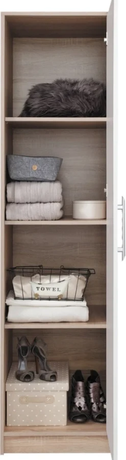 Zestawy Mebli Do Przedpokoju|Szafy Modułowe>MEBLAR Nowoczesna szafa jednodrzwiowa z półkami 50 cm SEVAS dąb artisan