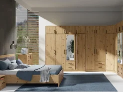 Zestawy Mebli Do Przedpokoju|Szafy Modułowe></noscript>MEBLAR Nowoczesna szafa jednodrzwiowa z półkami 50 cm SEVAS dąb artisan