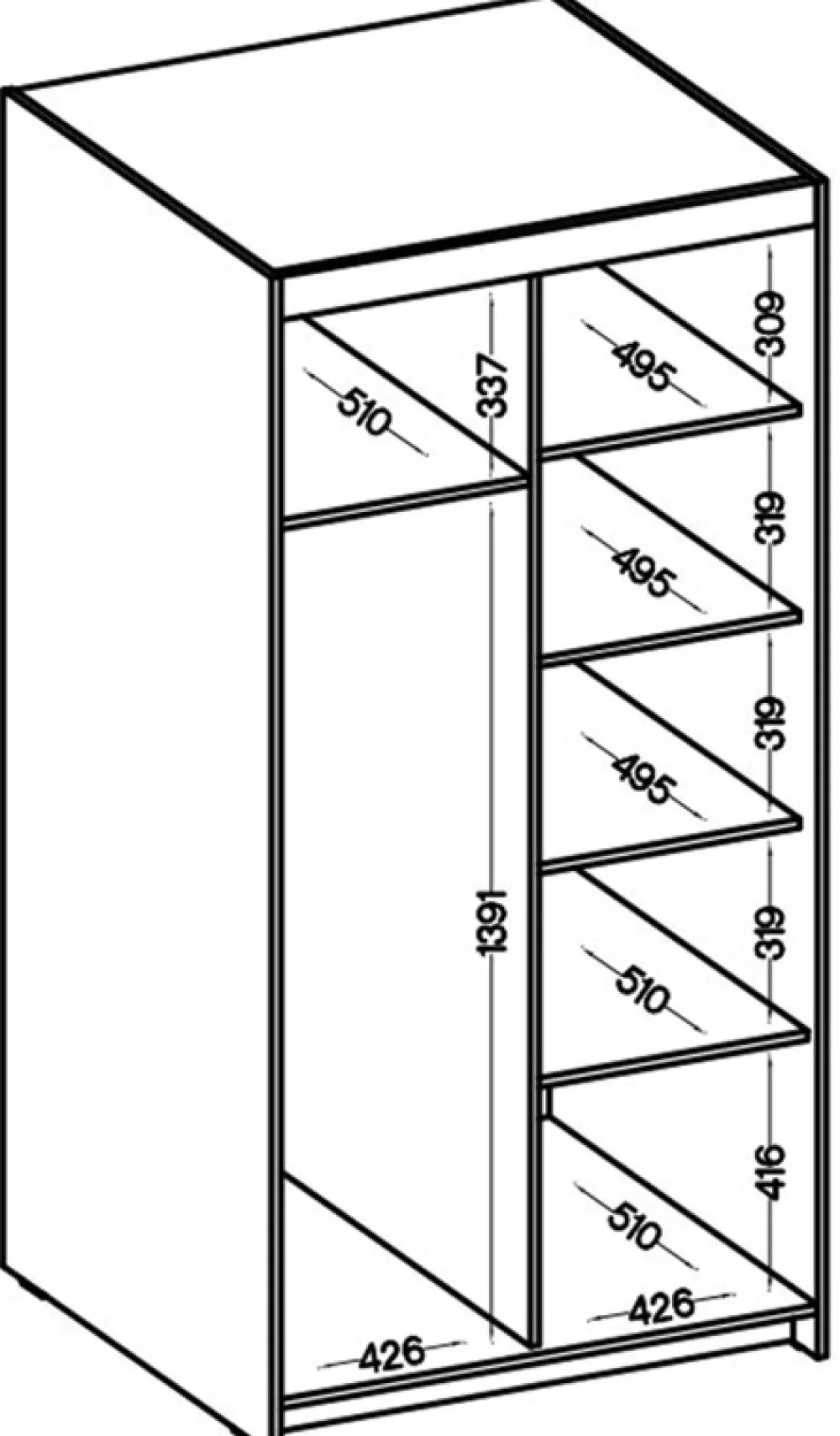 Zestawy Mebli Do Przedpokoju|Szafy Modułowe>Lempert Nowoczesna szafa modułowa dwudrzwiowa z szufladami 90 cm KUBA dąb sonoma