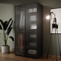 Meble Dla Dzieci|Szafy Modułowe>PIASKI Nowoczesna szafa modułowa dwudrzwiowa 101 cm SIGMA czarny