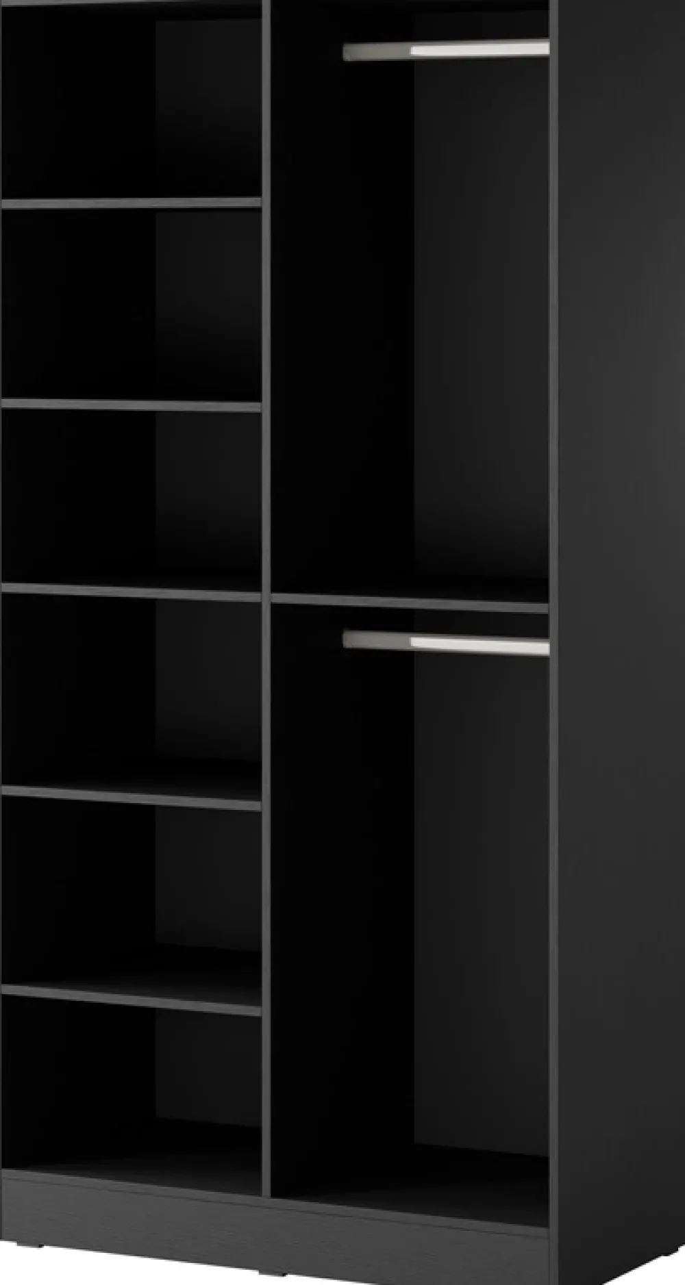 Meble Dla Dzieci|Szafy Modułowe>PIASKI Nowoczesna szafa modułowa dwudrzwiowa 101 cm SIGMA czarny