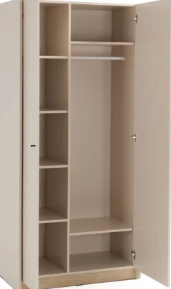 Meble Dla Dzieci|Meble Młodzieżowe>MEBLAR Nowoczesna szafa młodzieżowa uchylna 90 cm ALDENO beż piaskowy