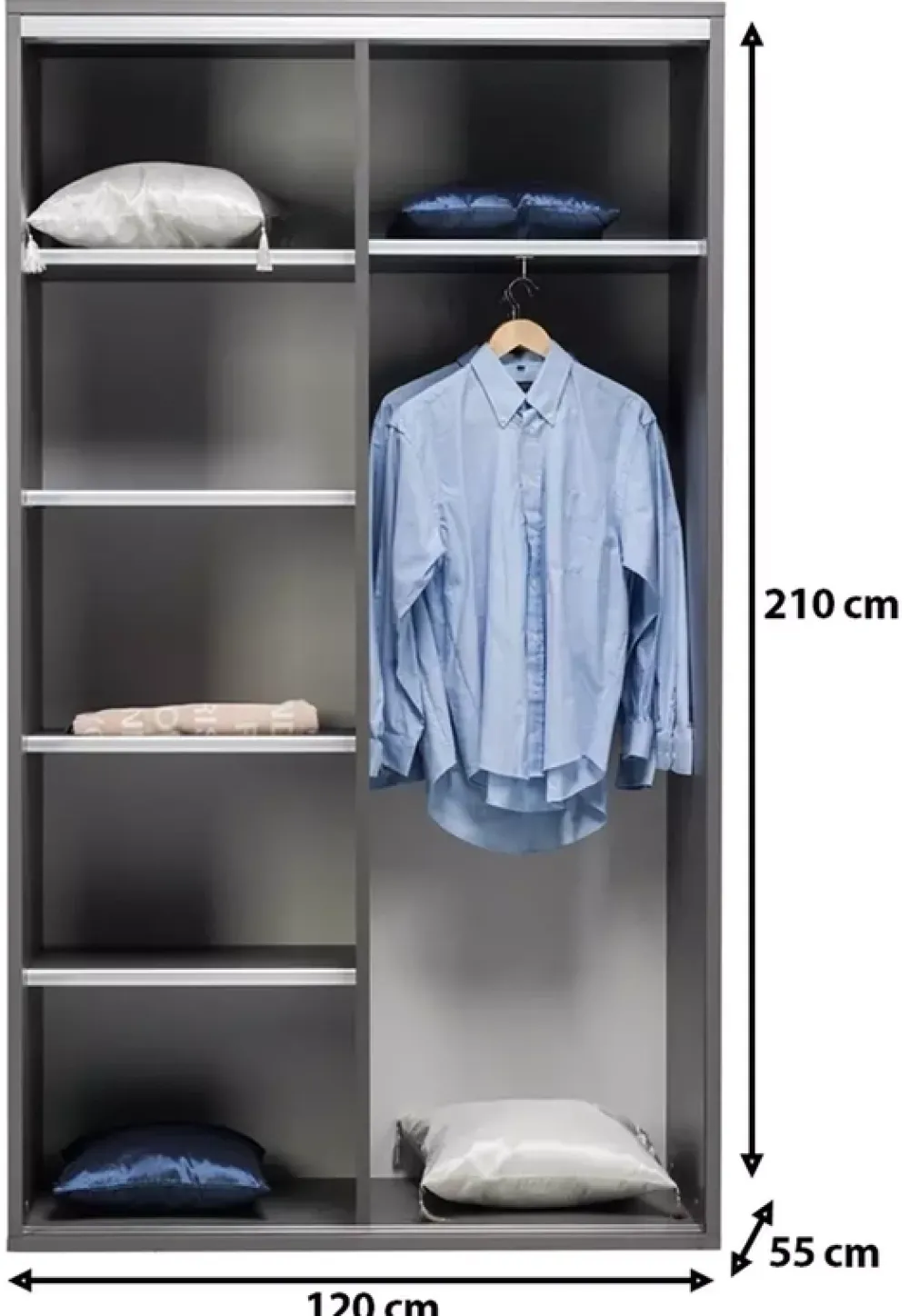 Meble Dla Dzieci|Zestawy Mebli Młodzieżowych>MARIDEX Nowoczesna szafa przesuwna do pokoju młodzieżowego 120 cm ZENTO