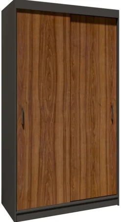 Zestawy Mebli Do Przedpokoju|Szafy Dwudrzwiowe>Meblohand Nowoczesna szafa przesuwna 120 cm NASTE półki drążek