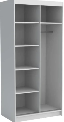 Zestawy Mebli Do Przedpokoju|Szafy Dwudrzwiowe>Meblohand Nowoczesna szafa przesuwna 120 cm NASTE z półkami dąb sonoma