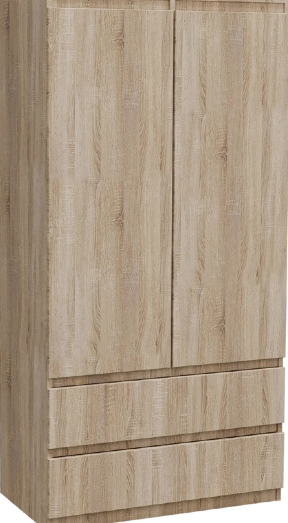 Meble Dla Dzieci|Meble Młodzieżowe>Meblohand Nowoczesna szafa uchylna 90 cm z szufladami i wieszakiem MONTEGO dąb sonoma