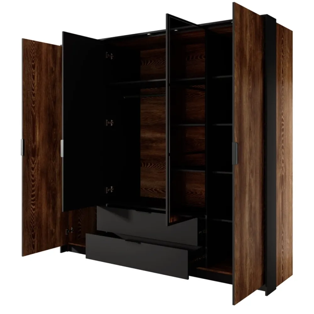 Zestawy Mebli Do Sypialni|Szafy Do Przedpokoju>LASKI Nowoczesna szafa z lustrem do sypialni MESSA