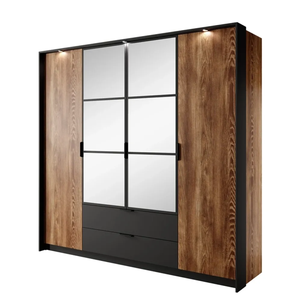 Zestawy Mebli Do Sypialni|Szafy Do Przedpokoju>LASKI Nowoczesna szafa z lustrem do sypialni MESSA