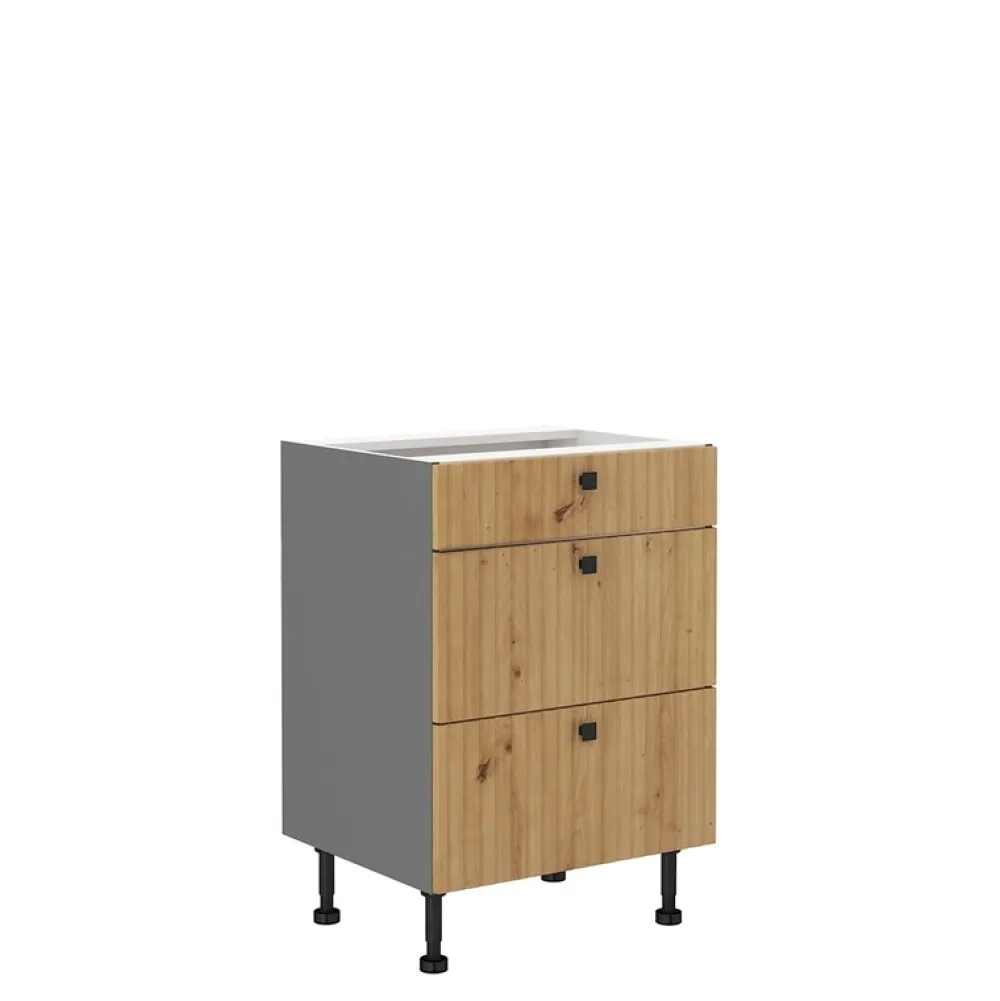 Meble Kuchenne>Lempert Nowoczesna szafka kuchenna z trzema szufladami 60 cm ALEPPO