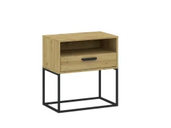 Szafki Nocne>INTER MEBLE Nowoczesna szafka nocna 60 cm COTTA dąb artisan