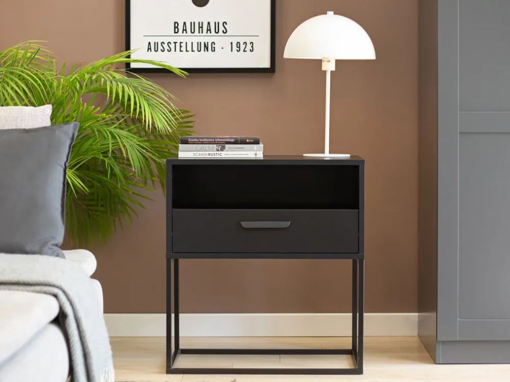 Szafki Nocne>INTER MEBLE Nowoczesna szafka nocna 60 cm COTTA dąb artisan