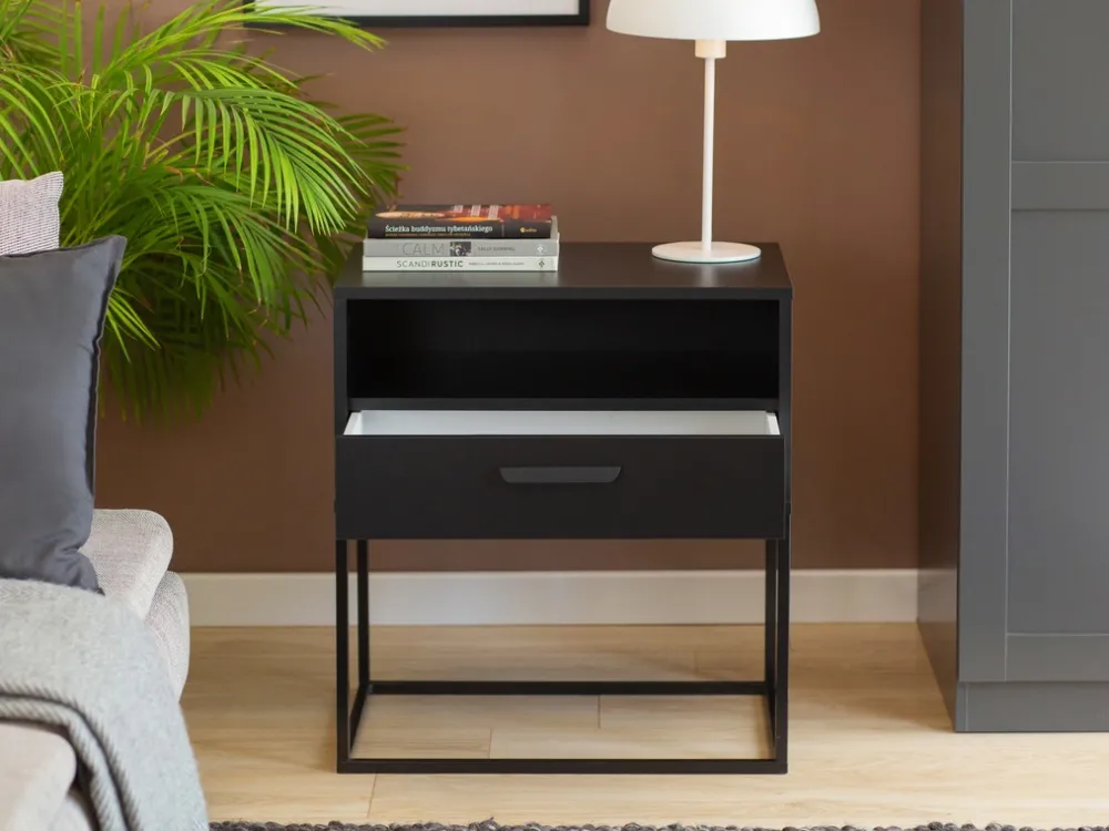 Szafki Nocne>INTER MEBLE Nowoczesna szafka nocna 60 cm COTTA dąb artisan