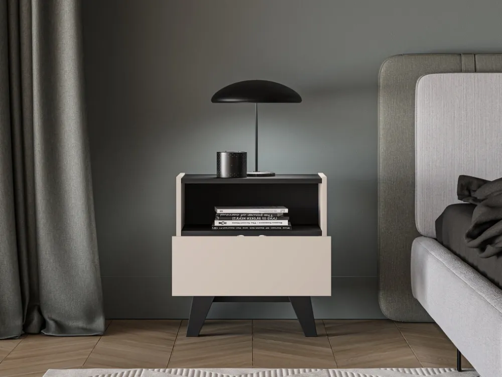 Meble Dla Dzieci|Szafki Nocne>ML Meble Nowoczesna szafka nocna 50 cm do sypialni FERIO cashmere