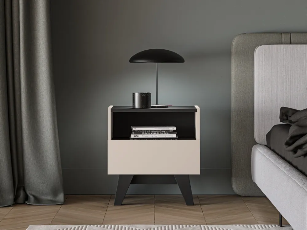 Meble Dla Dzieci|Szafki Nocne>ML Meble Nowoczesna szafka nocna 50 cm do sypialni FERIO cashmere