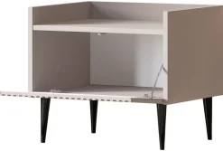 Zestawy Mebli Do Salonu|Szafki Nocne>JUREK Nowoczesna szafka nocna do sypialni 52 cm ASPERO kaszmir