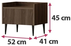 Zestawy Mebli Do Salonu|Szafki Nocne></noscript>JUREK Nowoczesna szafka nocna do sypialni 52 cm ASPERO orzech
