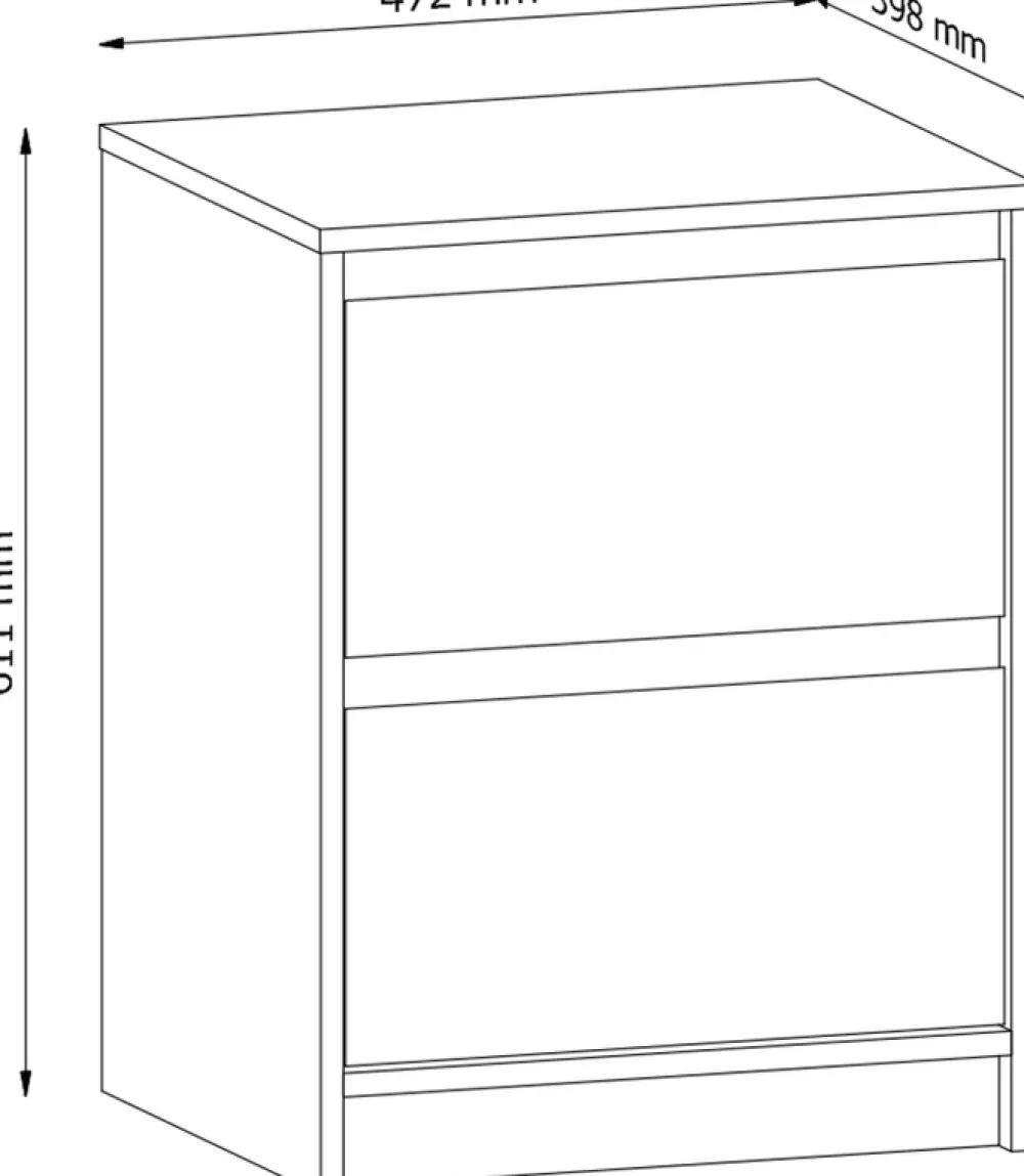 Szafki Nocne>GAŁA MEBLE Nowoczesna szafka nocna do sypialni z szufladami MARANTA