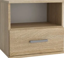 Szafki Nocne>Meblohand Nowoczesna szafka nocna do sypialni z szufladą 48 cm GRETA dąb sonoma
