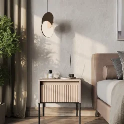 Szafki Nocne></noscript>lenart. Nowoczesna szafka nocna z ryflowanymi frontami TREND