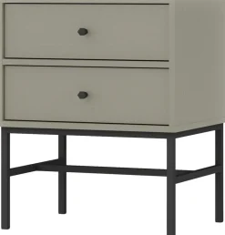 Szafki Nocne>Lempert Nowoczesna szafka nocna z szufladami 52 cm TOKEN eukaliptus