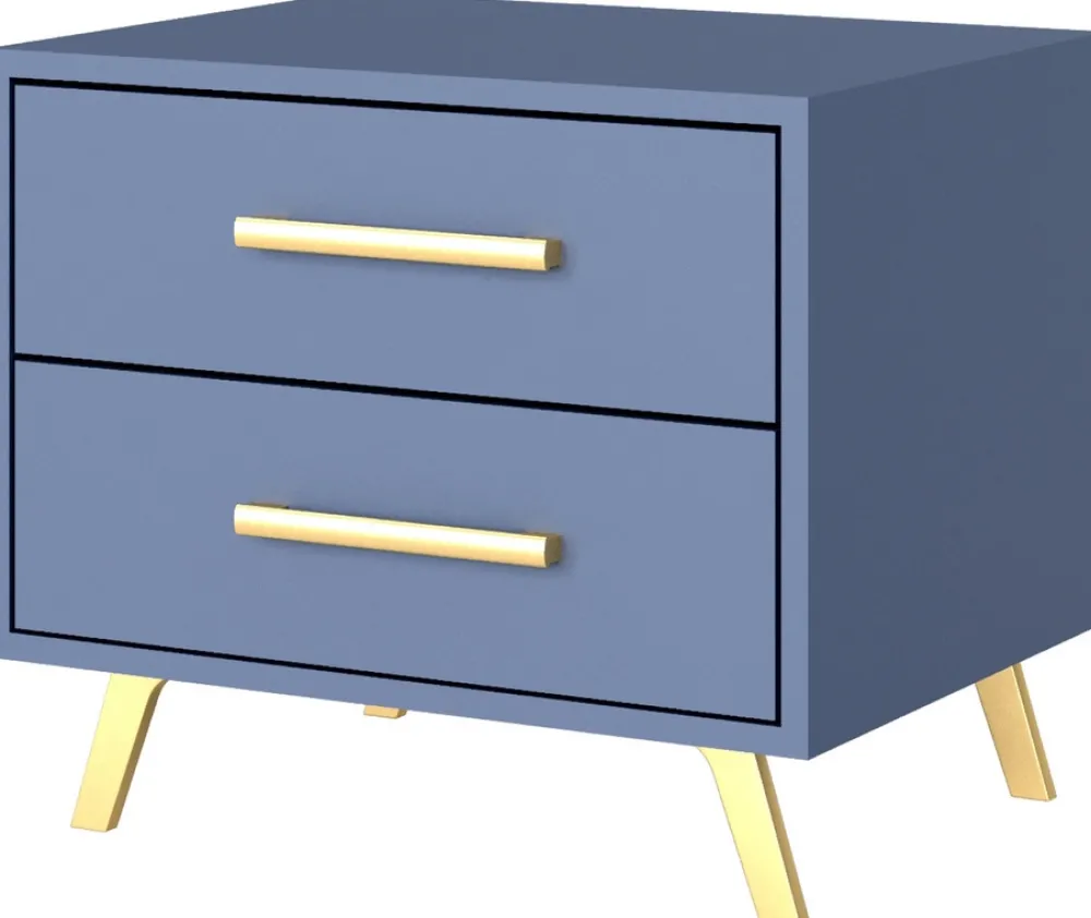 Meble Dla Dzieci|Szafki Nocne>Stolar Nowoczesna szafka nocna z szufladami 54 cm BILL niebieski