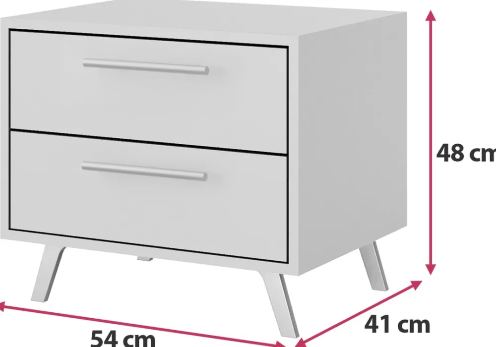 Meble Dla Dzieci|Szafki Nocne>Stolar Nowoczesna szafka nocna z szufladami 54 cm BILL niebieski