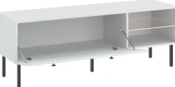 Szafki Rtv>INTER MEBLE Nowoczesna szafka pod telewizor 135 cm VALTEO biały