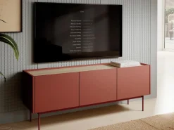 Szafki Rtv></noscript>PIASKI Nowoczesna szafka pod telewizor do salonu 144 cm CRYSTAL