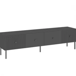 Szafki Rtv>INTER MEBLE Nowoczesna szafka pod telewizor 180 cm VALTEO czarny