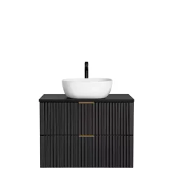 Meble Łazienkowe|Szafki Pod Umywalkę></noscript>COMAD Nowoczesna szafka pod umywalkę 80 cm czarna ADENILO czarny