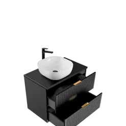 Meble Łazienkowe|Szafki Pod Umywalkę></noscript>COMAD Nowoczesna szafka pod umywalkę 80 cm czarna ADENILO czarny