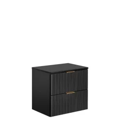 Meble Łazienkowe|Szafki Pod Umywalkę>COMAD Nowoczesna szafka pod umywalkę 60 cm czarna ADENILO czarny