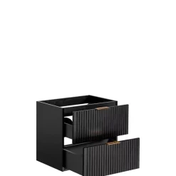 Meble Łazienkowe|Szafki Pod Umywalkę>COMAD Nowoczesna szafka pod umywalkę 60 cm czarna ADENILO czarny