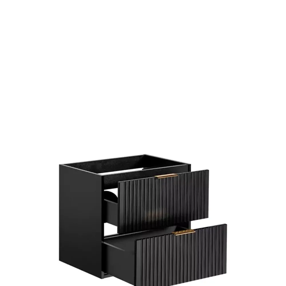 Meble Łazienkowe|Szafki Pod Umywalkę>COMAD Nowoczesna szafka pod umywalkę 60 cm czarna ADENILO czarny