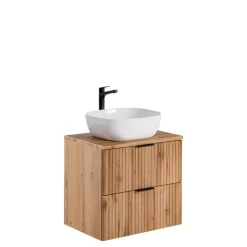 Meble Łazienkowe|Szafki Pod Umywalkę></noscript>COMAD Nowoczesna szafka pod umywalkę 60 cm ADENILO dąb wotan