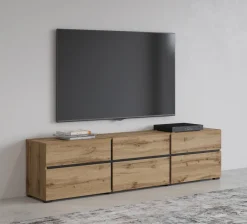 Zestawy Mebli Do Sypialni|Szafki Rtv></noscript>Helvetia Nowoczesna szafka RTV 180 cm do salonu z szufladami CROSS