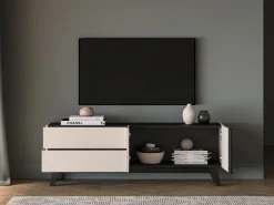 Zestawy Mebli Do Salonu|Szafki Rtv>ML Meble Nowoczesna szafka RTV 160 cm pod telewizor FERIO cashmere