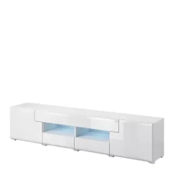 Zestawy Mebli Do Salonu|Szafki Rtv>Helvetia Nowoczesna szafka rtv 208 cm TENDER połysk biały