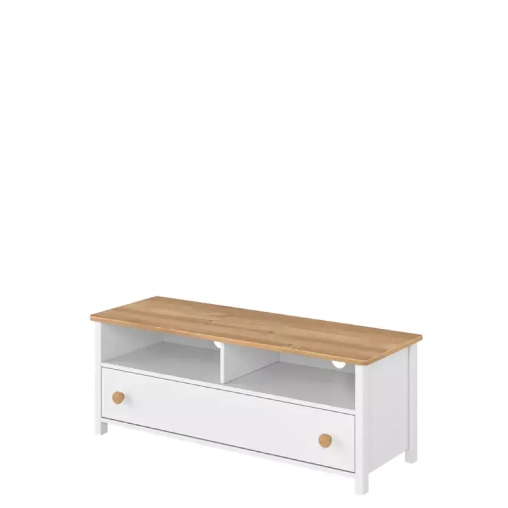 Zestawy Mebli Młodzieżowych|Szafki Rtv>lenart. Nowoczesna szafka RTV 120 cm biała STORY