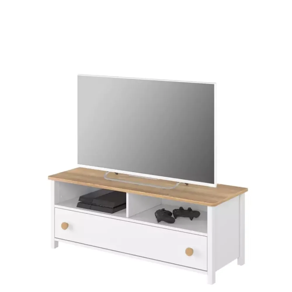 Zestawy Mebli Młodzieżowych|Szafki Rtv>lenart. Nowoczesna szafka RTV 120 cm biała STORY