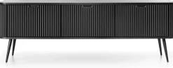 Szafki Rtv>PIASKI Nowoczesna szafka RTV 168 cm pod telewizor ZENIT frezowana czarny