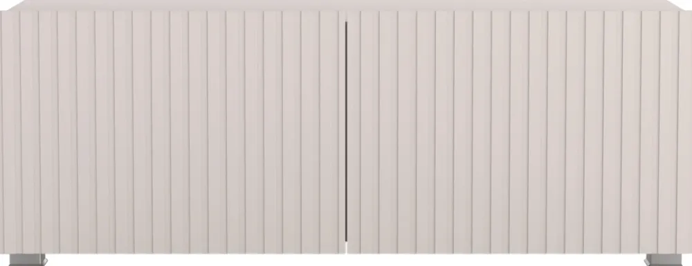 Szafki Rtv>GiB Meble Nowoczesna szafka RTV 100 cm z ryflowanymi frontami KORDIS kaszmir