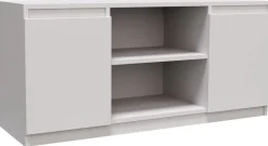 Szafki Rtv>Meblohand Nowoczesna szafka RTV biała 120 cm z półkami MONTEGO biały