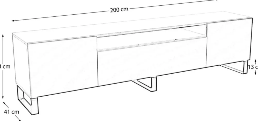 Szafki Rtv>Arton Nowoczesna szafka RTV na nóżkach 200 cm TAVIO loft