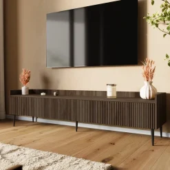 Zestawy Mebli Do Salonu|Szafki Rtv>JUREK Nowoczesna szafka RTV 180 cm do salonu ASPERO orzech