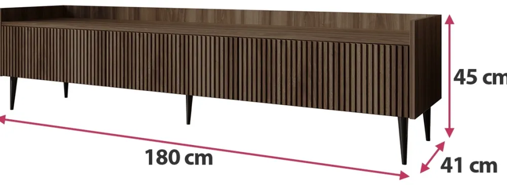 Zestawy Mebli Do Salonu|Szafki Rtv>JUREK Nowoczesna szafka RTV 180 cm do salonu ASPERO orzech