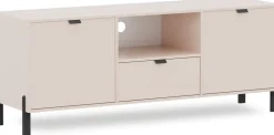 Szafki Rtv>Stolar Nowoczesna szafka RTV pod telewizor 161 cm beżowa z szafkami CALISSA