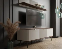 Zestawy Mebli Do Salonu|Szafki Rtv>JUREK Nowoczesna szafka RTV pod telewizor 160 cm MIREL